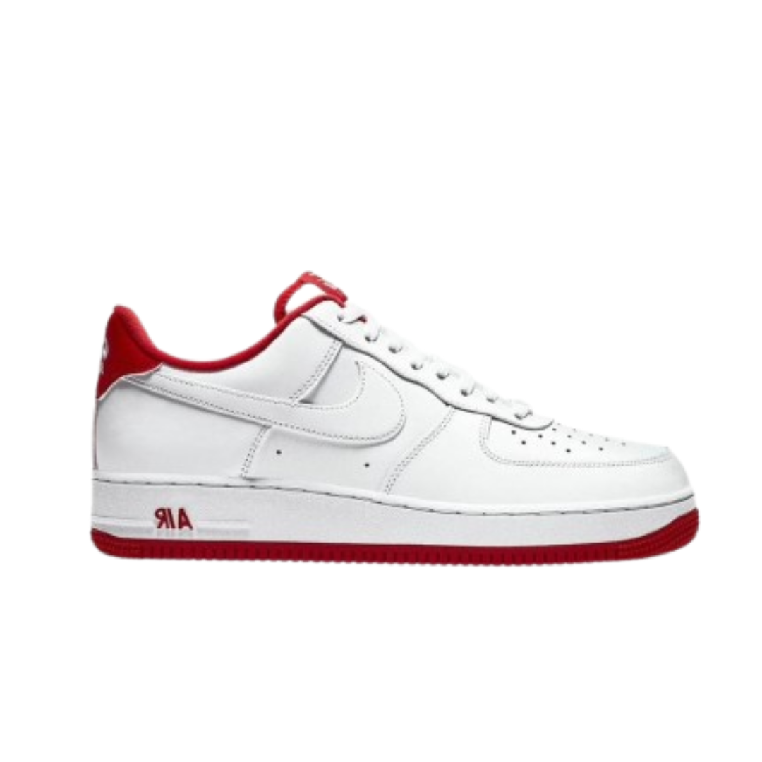 Nike Air Force 1 Low in a white and red