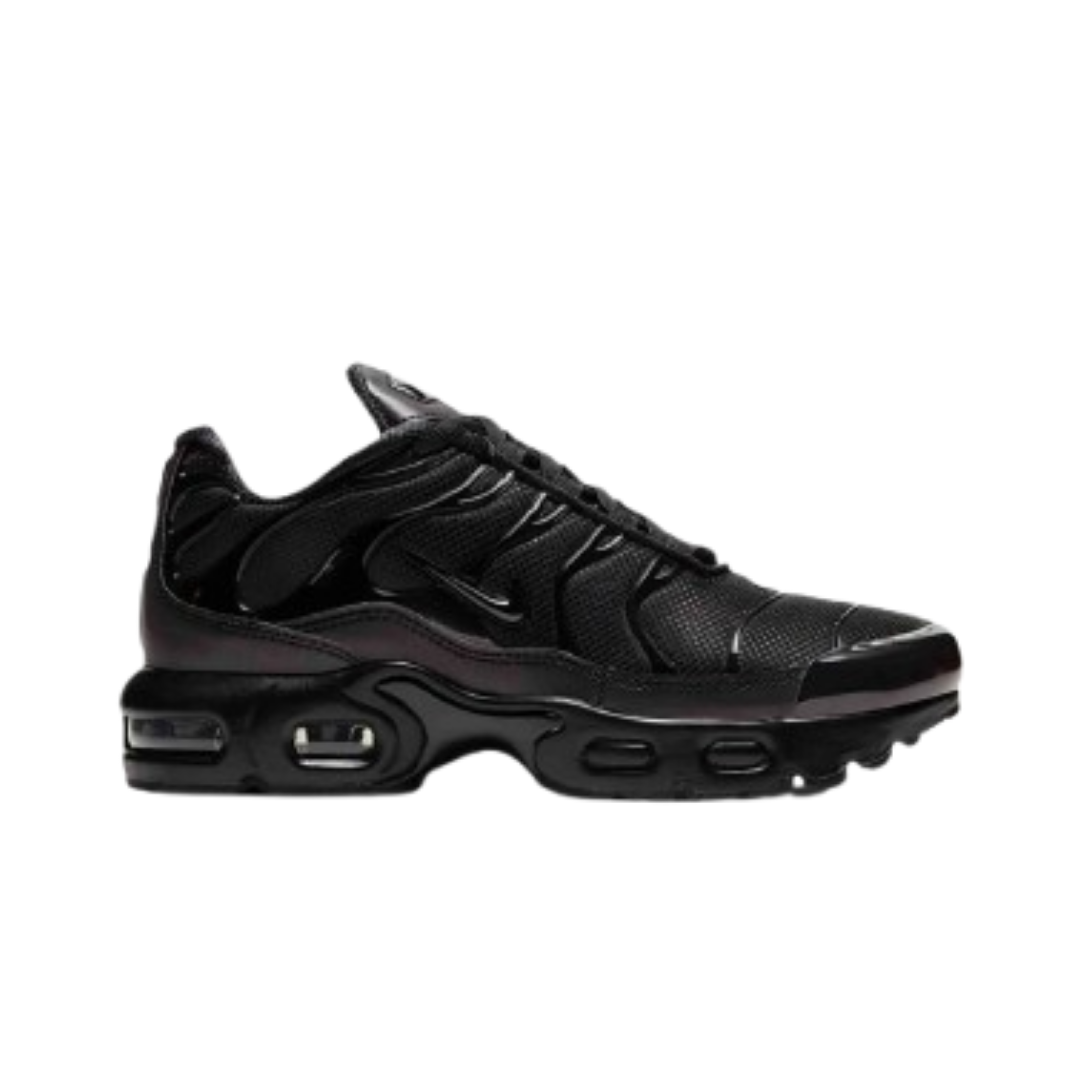 Nike Air Max Plus shoe in a triple black